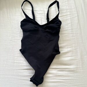 Skims black thong bodysuit